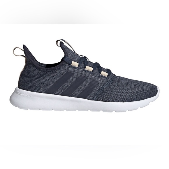 NEW Women's Adidas Cloudfoam Pure 2.0Shoes US 10 Crew Navy Metallic Halo Blush - Picture 2 of 7